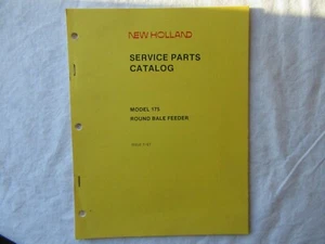 1987 New Holland 175  Round Baler Feeder Service Parts Catalog - Picture 1 of 8