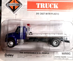 RTR 1/87=HO BOLEY/WALTHERS INTERNATIONAL ROLL BACK WRECKER TRUCK BUILT-PURPLE - Picture 1 of 12