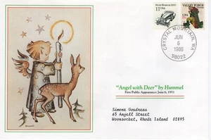 ANGEL WITH DEER,  CRYSTAL MOUNTAIN, WA  1986  FDC16560 - Picture 1 of 2