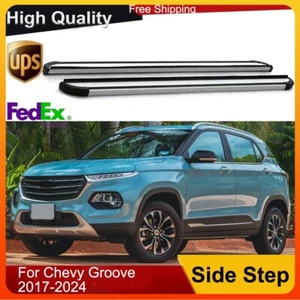 2PCS Fixed Running Boards Side Steps Nerf Bar Fits For Chevy Groove 2017-2024 - Picture 1 of 9