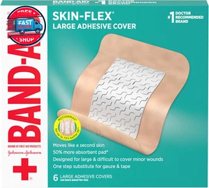 Brand Skin-Flex Adhesive Bandages, Large, 6 Count - Picture 1 of 12