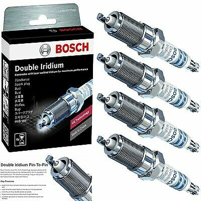 4 Double Iridium Spark Plug Boschs For 2000-2004 FORD FOCUS L4-2.0L Foto 1 de 4