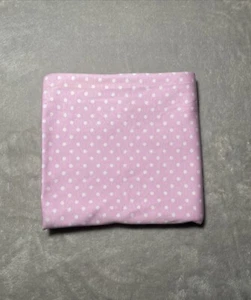 Luvable Friends Pink Baby Blanket Polka Dots White Circles Jersey Knit Receiving - Picture 1 of 4