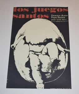 Cuban Theater Poster Art.Home or Room Decoration.1970 Los Juegos Santos.Egg baby - Picture 1 of 1