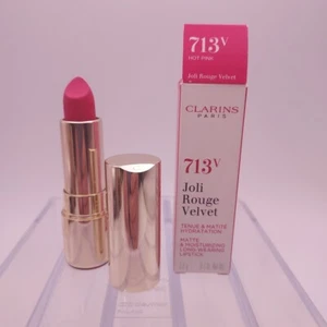 Clarins Joli Rouge Velvet Matte Moisturizing Lipstick 713V HOT PINK - Picture 1 of 7