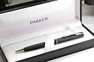 PARKER INSIGNIA BALLPOINT PEN MATTE BLACK FINISH NEW IN BOX - Picture 1 of 14