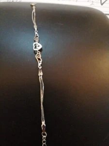 Sterling Silver Stone Set Bracelet 19cm.   126. - Picture 1 of 4