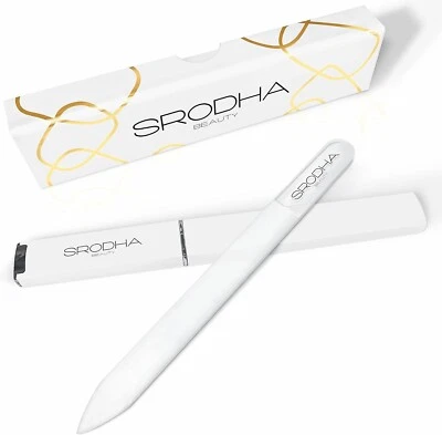 SRODHA Beauty Crystal Glass Nail File | 3 Piece Professional Prep Kit With Case