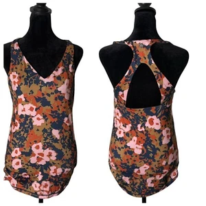 Prana Womens Locano Bra Tank Top Floral Print Size S Racerback Moisture Wicking - Picture 1 of 13