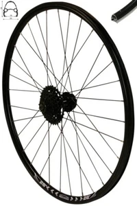 REDONDO 28 Zoll Hinterrad Laufrad Felge Schwarz Disc + 7 fach Shimano Kassette - Bild 1 von 1