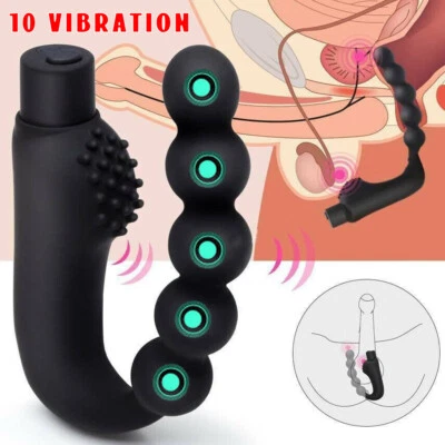 Prostate Vibrating Massager Dildo Anal-Butt Plug G-spot Sex Toy For Women Men - Image 1 of 4