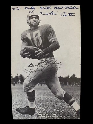 Tobin Rote Autographed black and white Postcard - Herrin Transport - Image 1 of 2