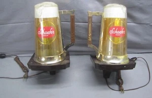 Vintage Original Rare Schaefer Beer Stein Lighted Bar Advertising Sign - Picture 1 of 6