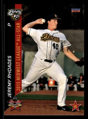 Jeremy Rhoades 2015 Choice Midwest League All-Stars #14 Burlington Bees - Image 1 of 2