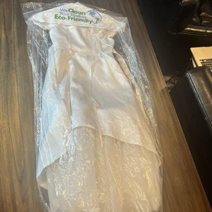 Biscotti Girls Size 7 Elegant Satin White Dress Tie Back First Communion Formal - Picture 1 of 15