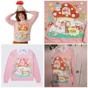 Hello Kitty & Friends Sanrio Embroidered Collar Sweatshirt S Box Lunch Exclusive - Picture 1 of 20