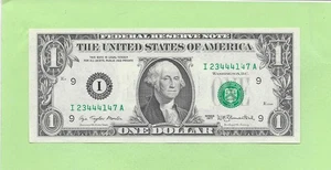 1977 ..UNCIRC 1 $ I 2344 4147 A .... 1977 1 $ I-A NICE NOTE FRN - Bild 1 von 2