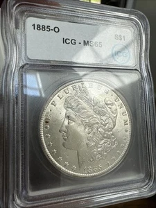 1885-O Morgan Dollar – ICG Graded MS65 - Beautiful Luster! - Free Shipping - Picture 1 of 2