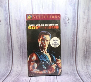 RARE Commando VHS Tape Arnold Schwarzenegger Fox Watermarks New SEALED Action - Foto 1 di 4