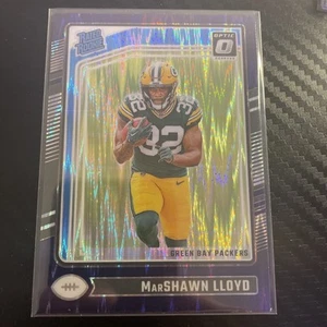 2024 Panini Donruss Optic Football Marshawn Lloyd Purple Hyper Prizim Rc - Bild 1 von 2