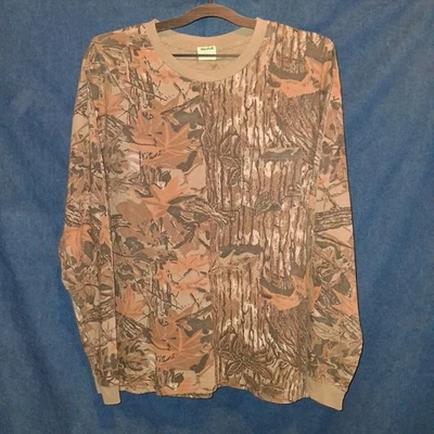 Vintage Realtree Duxbak Camo Shirt L Long Sleeve Tree Camouflage Excellent Cond - Image 1 of 4