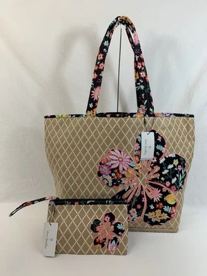 Bolso de Playa y Muñequera Vera Bradley Tangerine Twist Nuevo con Etiquetas Foto 1 de 4