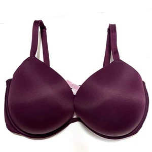 PINK Victoria’s Secret Maroon Wear Everywhere Super Push Up Bra Size 36DD - Picture 1 of 12
