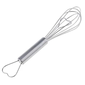 Silver Hearts Egg Beater Hand Mixer Whisk Wedding - Picture 1 of 6