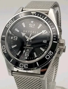 Reloj James Bond 007 SKYFALL Negro Personalizado Seiko NH35a Movimiento Automático Milanés Edición Limitada - Imagen 1 de 19