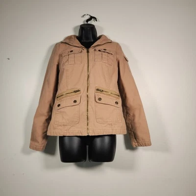 Abrigo MOSSIMO SUPPLY CO Chore para mujer pequeño S bolsillos utilitarios con capucha acolchado de colección Foto 1 de 4