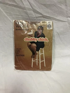 Vintage Extra Width Pantyhose Chubby Chick Temptation Hosiery Mill NIP NOS NWT - Picture 1 of 6