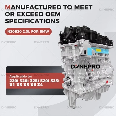 Long Engine Block Assy For BMW 125i 320i 328i 428i 528i X3 N20B20 2.0L Turbo Gas - Image 1 of 4