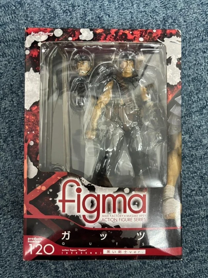 Figma Berserk No.120 Guts Black Swordsman Ver. Action Figure Max Factory - Image 1 of 3