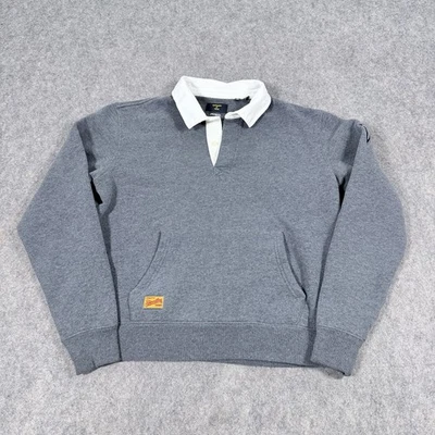 Superdry Contrast Stitch Rugby Casual Long Sleeve Shirt Fit Women's Size 6 Gray - Image 1 of 4