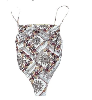 Traje de baño oxidado talla 10 reversible de una pieza floral o amarillo mantequilla con floral Foto 1 de 4