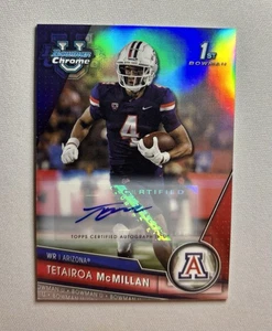 2023 Bowman University Tetairoa McMillan Refractor 1st Auto /499 #68 - Bild 1 von 2