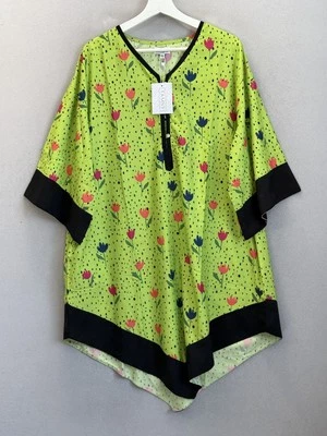 Pañuelo Tamsy lima estampado floral tulipán caftán para mujer talla única se adapta a la mayoría nuevo con etiquetas Foto 1 de 4