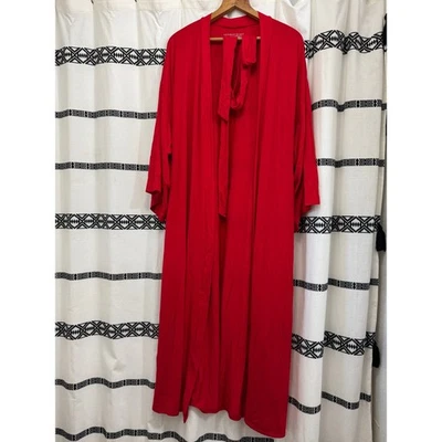 Victoria's Secret Red Modal Robe XL Soft Stretch Lounge Kimono Belted Sleepwear - Image 1 of 4