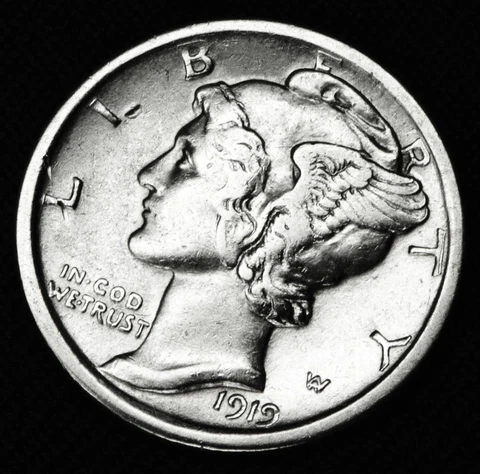 1919-p Mercury Dime.   High Grade   (Inventory A) Cover