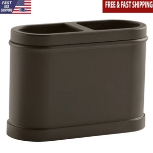 Durable Metal Bathroom Organizer Sleek Toothbrush Holder Clean Tidy New - Picture 1 of 5