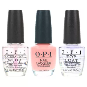 OPI Passion 0.5 oz, Top Coat 0.5 oz & Natural Nail Base Coat 0.5 oz Combo Pack - Picture 1 of 8