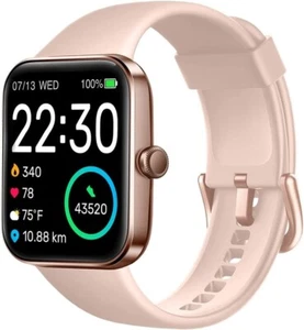 SKG Smart Watch V7 Pink for Women, 5ATM Fitness Track for Android iPhones, 1.69" - Picture 1 of 8