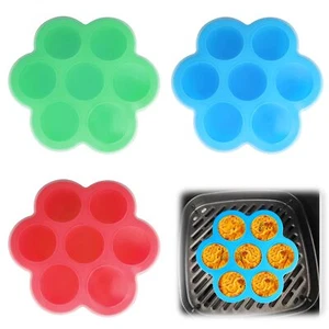 3 Pack Silicone Air Fryer Egg Bite Mold with 7 Cavities for Air Fryer Cooking - Picture 1 of 6
