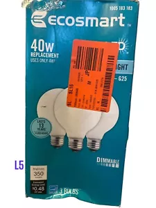 (3) Pack 40-Watt Equivalent G25 Globe Dimmable Frosted Glass Filament LED 💡 - Picture 1 of 1