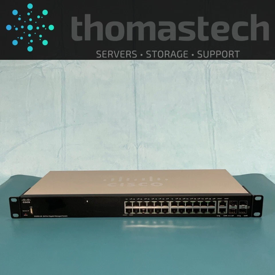 Cisco SG350-28-K9 28 Port Gigabit Managed Switch - SAME DAY SHIPPING - Image 1 of 1