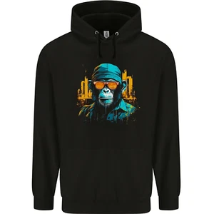 A Streetwise Monkey Urban Setting Childrens Kids Hoodie - Picture 1 of 3
