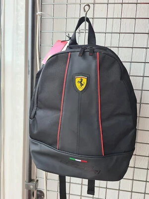 ZAINO FREE TIME UFFICIALE SCUDERIA FERRARI 2024 NERO 70678BK - Immagine 1 di 3