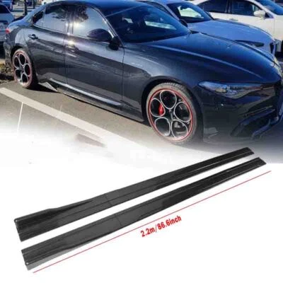 For Alfa Romeo Giulia 2017-2023 86.6" Side Skirts Rocker Panel Lip Carbon Fiber Foto 1 de 4