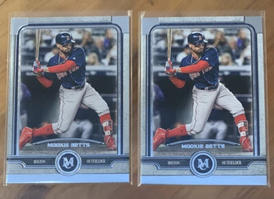 2019 TOPPS MUSEUM COLLECTION MOOKIE BETTS Dodgers / Boston  #11 Lot x2 - Image 1 of 2