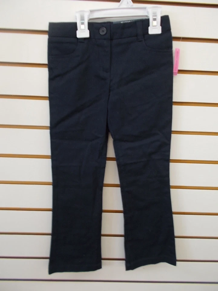 Niñas Nautica $36 Caqui o Azul Marino Ajustado Corte Bota Pantalones Talla 8 Delgados y 4Reg. - 16 Reg. Foto 1 de 1